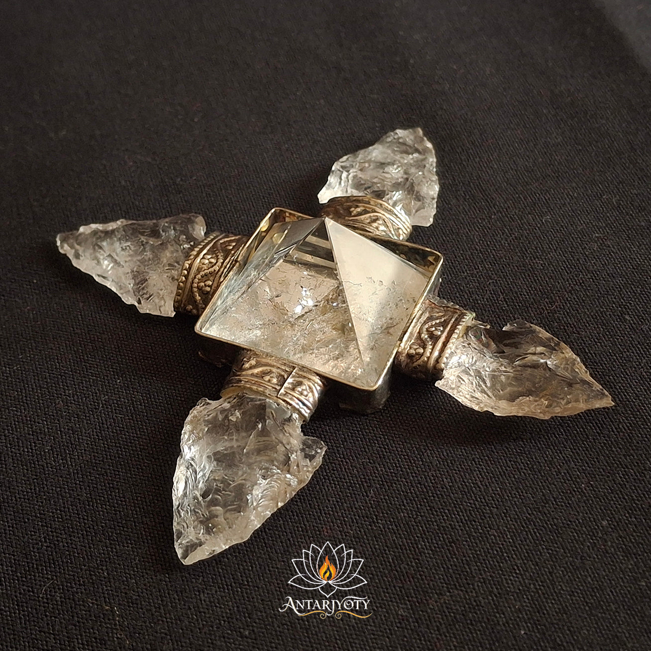 Clear Quartz 4 points of the Energy Generator