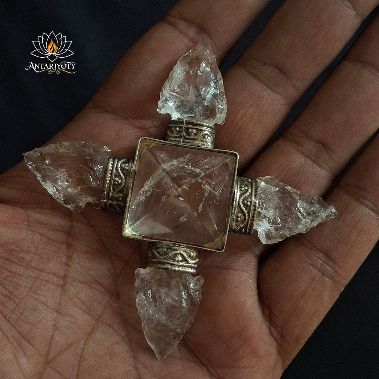 Clear Quartz 4 points of the Energy Generator