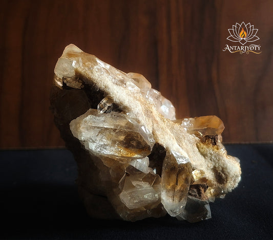 Clear Quartz Raw Cluster (iron stained)