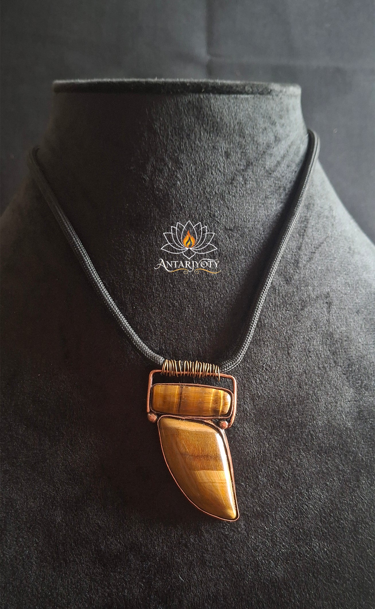 Tiger eye Copper Pendant
