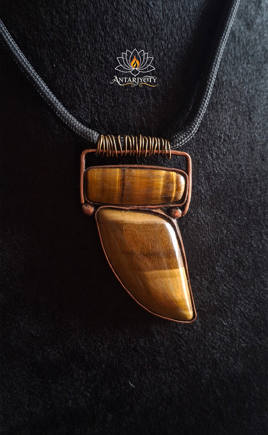 Tiger eye Copper Pendant
