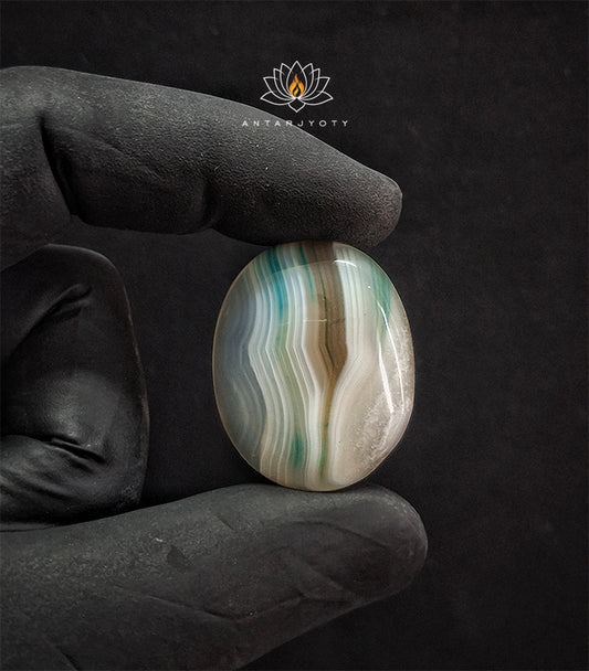 Unique Green Botswana Agate Stone Cabochon
