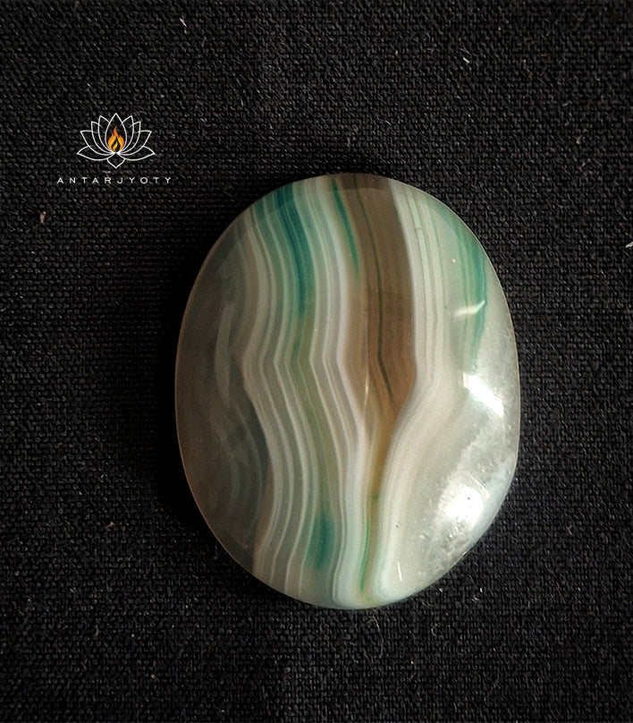 Unique Green Botswana Agate Stone Cabochon