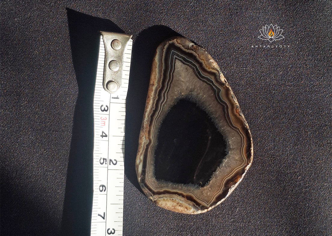 Crystal Black Agate Slab