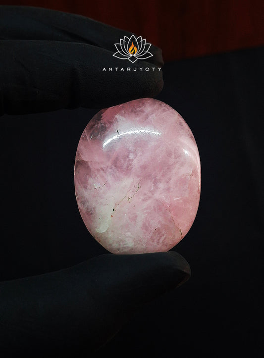 Rose Quartz Cabochon (Natural light pink)